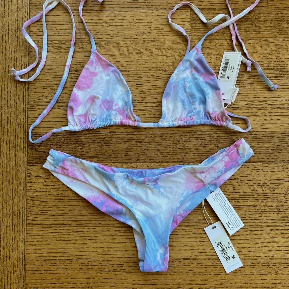 NWT Frankie’s Bikini Tasha Top and Ryan Bottom in Tye Dye